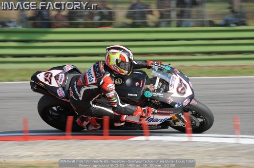 2009-09-26 Imola 1357 Variante alta - Superbike - Qualifyng Practice - Shane Byrne - Ducati 1098R